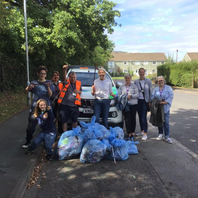 Customers, colleagues and partners pictured at a neighbourhood walkabout