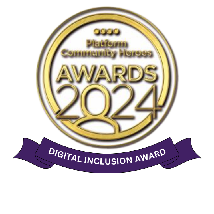 The Digital Inclusion Award is given to someone who has developed their own skills, helped others, or used digital to make a difference.