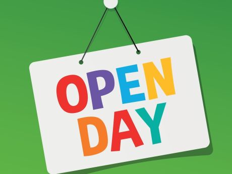 Open Day door sign