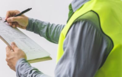 Person with clipboard